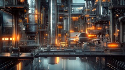 Futuristic Industrial Design with Innovative Digital Elements
