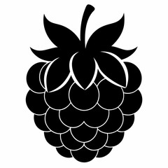 Boysenberry Fruit Silhouette Vector Art