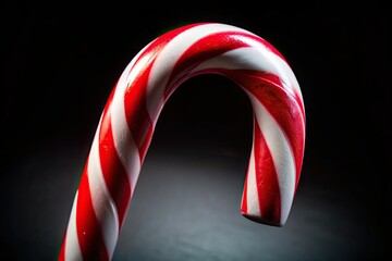 Red White Cane Black Background Photography - Rule of Thirds Image
