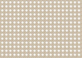 Material rattan woven lattice panels seamless pattern, background and decorating. A pattern of...