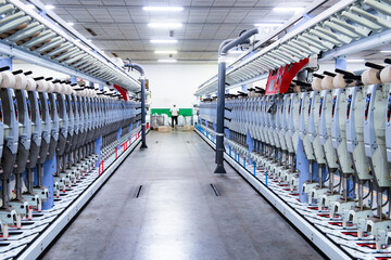 Mechanical equipment in spinning mill operation