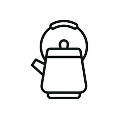 Tea kettle icon with a sleek and elegant design, perfect for enriching culinary, kitchenware, or lifestyle-themed projects