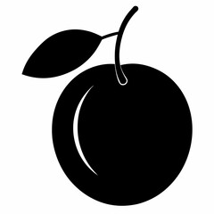 Elegant Black Silhouette of Burdekin Plum - Vector Design
