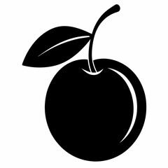 Elegant Black Silhouette of Burdekin Plum - Vector Design