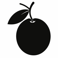 Elegant Black Silhouette of Burdekin Plum - Vector Design