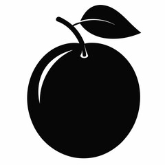 Elegant Black Silhouette of Burdekin Plum - Vector Design