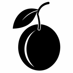 Elegant Black Silhouette of Burdekin Plum - Vector Design