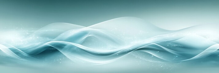 Abstract Blue and White Flowing Waves Background, Representing Healthcare, Health, and Vitality