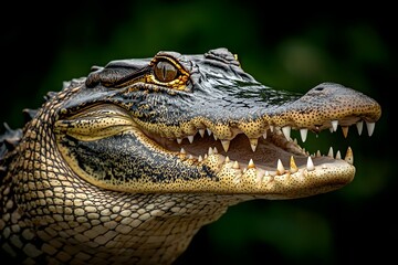 Obraz premium Alligator's Powerful Jaws, Sharp Teeth