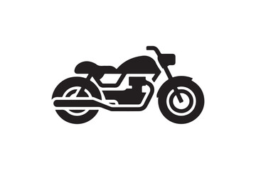 Naklejka premium Motorcycle vector icon illustration of retro isolated on white background. Vintage motorcycles, unique icons, and a bike logo with a silver background, Vector illustration