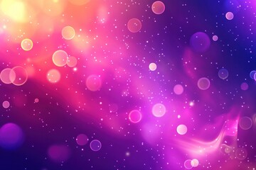 Abstract vibrant bokeh background with pink, purple, and orange lights.