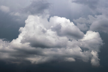 A Dramatic Cloudscape Featuring an Overcast Sky Filled with Various Cloud Formations and Colors