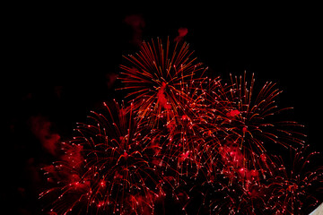 fireworks in the night sky