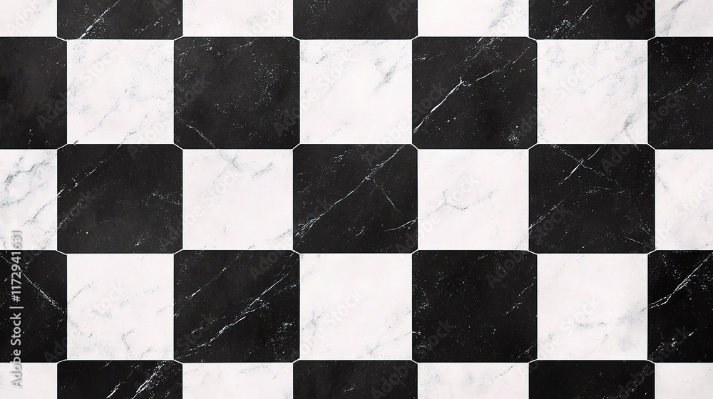 Poster black and white checkered pattern texture for background design