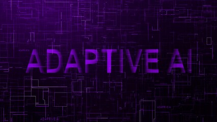 Adaptive Ai text technology data line purple color