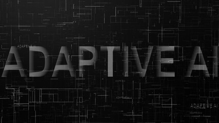 Adaptive Ai text technology data line white color