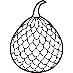 Geometric Salak Line Art Design