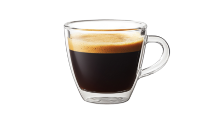 A Small Espresso Cup with a Foamy Espresso: Perfect for Coffee Lovers and Cafés Looking to Showcase Quality Brews in Their Menus and Promotions.
