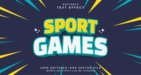 Editable text style effect - Sport Games text style theme.