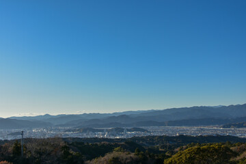 日本平から眺める静岡市街の風景