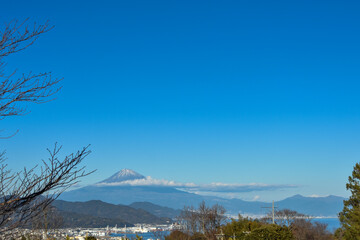 日本平から眺める冬の絶景　富士山