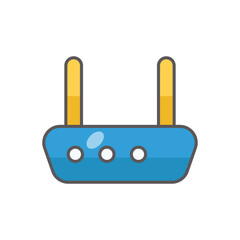 Wi-fi Router icon. Computer hardware icon design. vector graphic