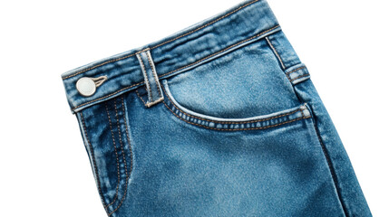 light blue denim jeans isolated on white transparent background