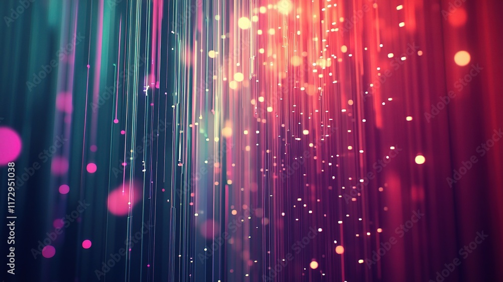 Poster abstract creative technology concept with data and virtual elements
