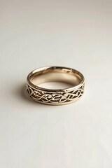 wedding ring with intricate design