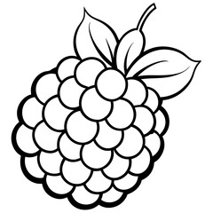 Minimalist Wineberry Vector Design