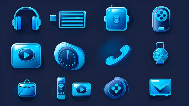contect camunication  icon set