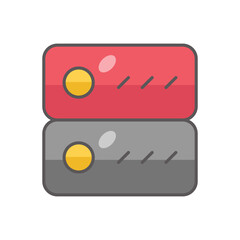 Server icon. Computer hardware icon design. vector graphic