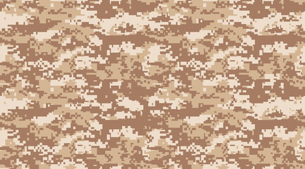 Print camouflage military texture background soldier repeated seamless sand © Natallia
