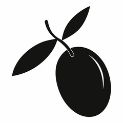 Olive black silhouette vector