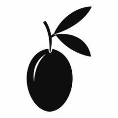 Olive black silhouette vector