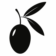 Olive black silhouette vector