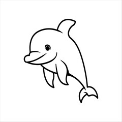 cartoon fish isolated on white