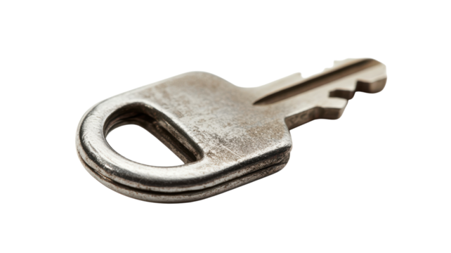 A Small Silver Padlock with a Key Inserted, Ideal for Security and Locking Applications in Various Settings.