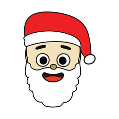 Colored Smiling Mr Santa Clause Mask