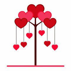 Valentines Day Frame Love Tree