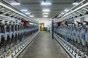 Mechanical equipment in spinning mill operation