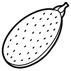Stylized Finger Lime in Vector Form