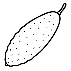 Stylized Finger Lime in Vector Form