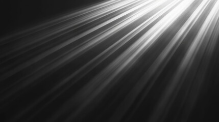 Glowing sun rays on black background