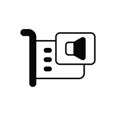 Sound Card icon. Computer hardware icon design. vector graphic