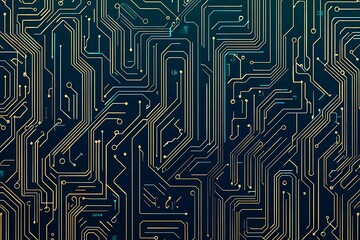 Abstract close-up of a glowing blue digital circuit board, showcasing intricate connections and technological design on a black background.
