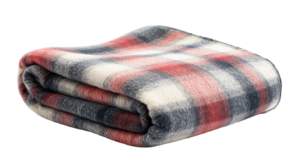 Cozy and Soft Folded Flannel Blanket Featuring a Stylish Plaid Pattern Perfect for Home Decor and Comfort during Chilly Evenings.