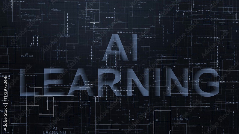 Poster ai learning text data line technology