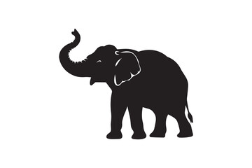 Elephant vector and silhouette