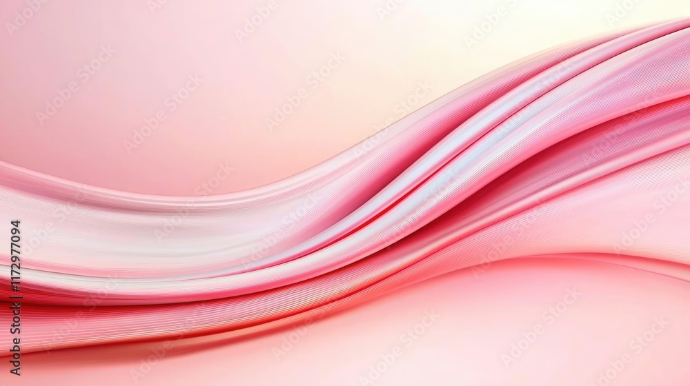 Aufkleber pastel abstract background concept. soft pink waves create a soothing and elegant abstract backgroun